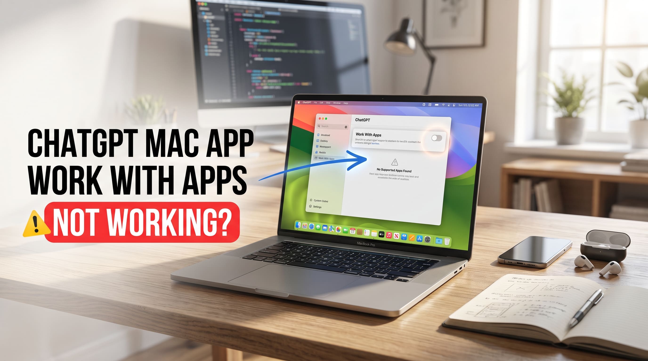 How to Fix ChatGPT Mac App 'Work With Apps' (Screen Share) Not Working